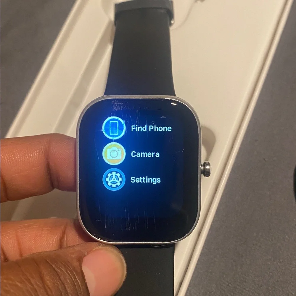 Smart Watch with Black Band